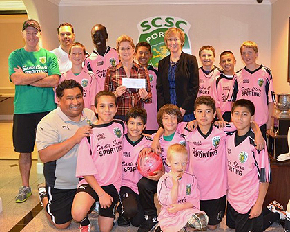Santa Clara Sporting Soccer Club Donates $18,000 for Breast Cancer Screening