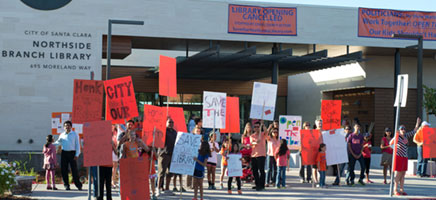 Santa Clara Parents and Children Rally for Northside Library