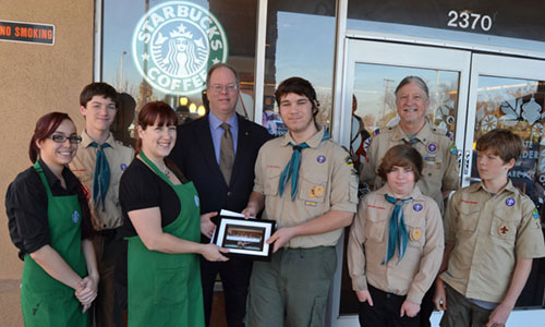 Local Scouts Honor Starbucks Store For Continued Support