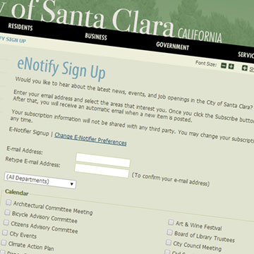 Santa Clara Connects with eNotify