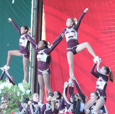 Cheerleaders Work It at Competition Held at Great America