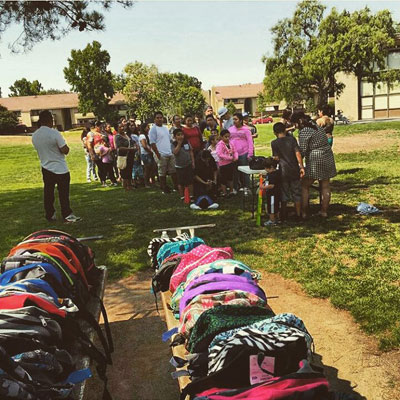 Santa Clara Parent Evangelina Trujeque Organizes Backpack Drive