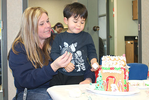Community Recreation Center Becomes Gingerbread House Construction Site