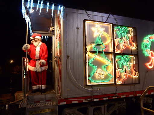 Holiday Train Carries Santa From San Francisco to Santa Clara