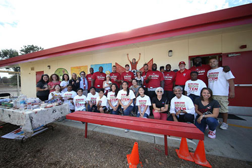 Celebrating the STEMZONE at Cabrillo Middle School Painting the Cabrillo STEMZONE Red – and Yellow, Blue and Green