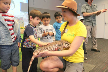 Children  Get Hands-On with Reptiles at Northside Library's Jungle James Animal Kingdom