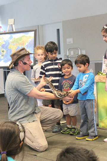 Children  Get Hands-On with Reptiles at Northside Library's Jungle James Animal Kingdom