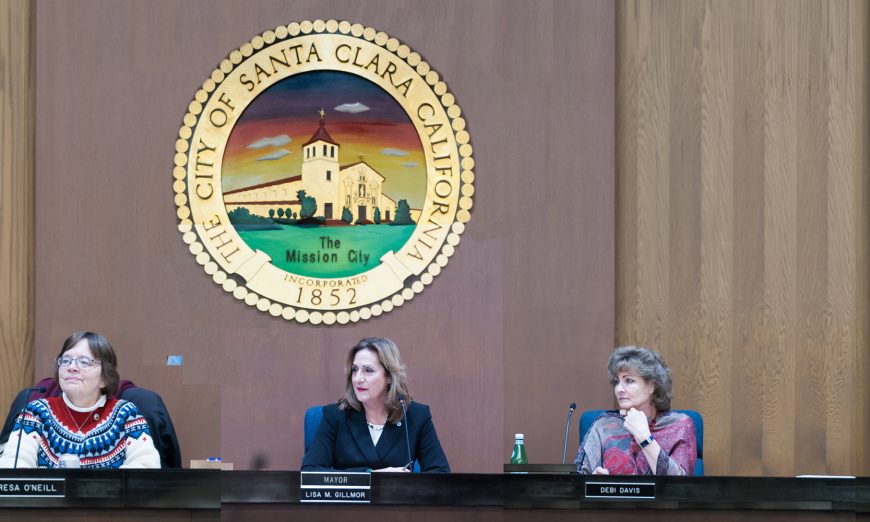 New Council Members City Clerk Mayor Ceremonially Sworn In, Lisa Gillmor, Raj Chahal, Karen Hardy