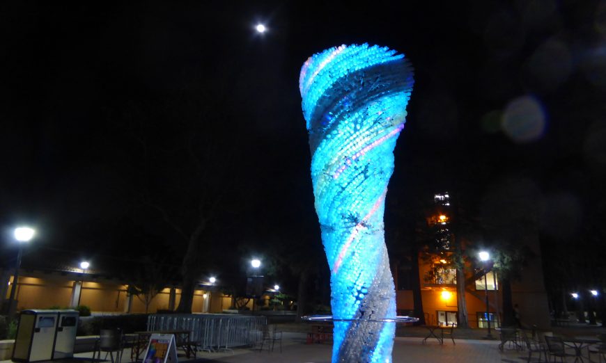 Burning Man Re-Cyclone public art at Santa Clara University Martin Taylor art installation