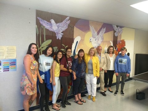 There is now a new mural at Santa Clara Community Day thanks to District Board Member Mark Richardson. The mural was by AP Wilcox Art students.