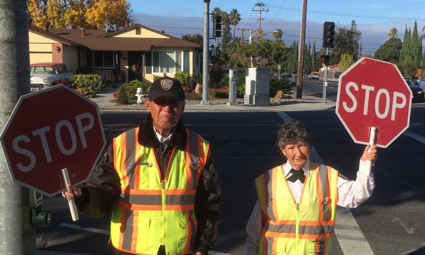 Joaquin and Hermelinda Murillo were recognized by the Santa Clara Police Department for their years of being Crossing Guards.