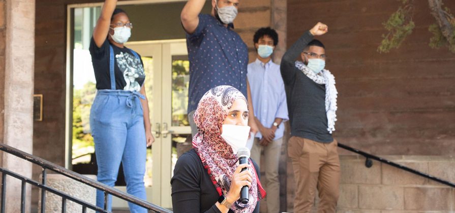 There was a peaceful Black Lives Matter Protest at Santa Clara City Hall. It was held by the Middle Eastern/North African allies.