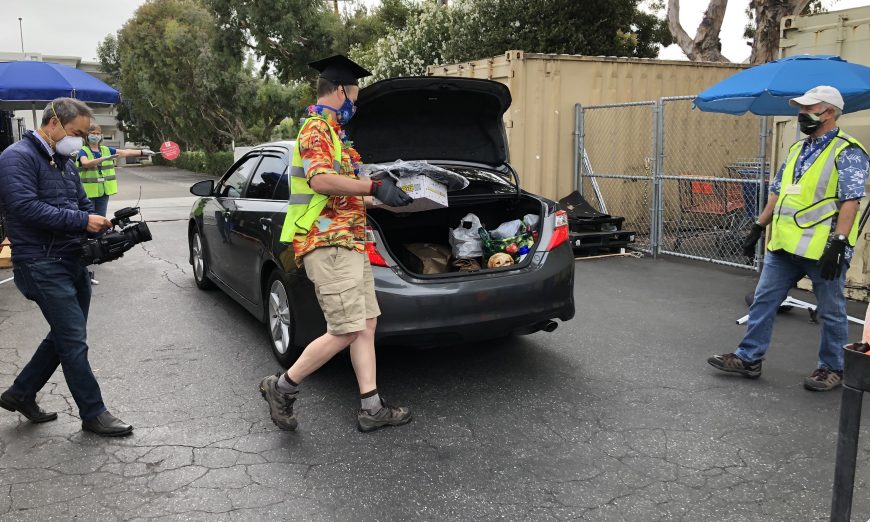 Sunnyvale Community Services still held their annual backpack pick-up where students can get a backpack and school supplies.