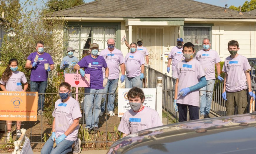 Rebuilding Together Silicon Valley partnered with the local Santa Clara Rotarian Club to help out a local homeowner and paint her house.