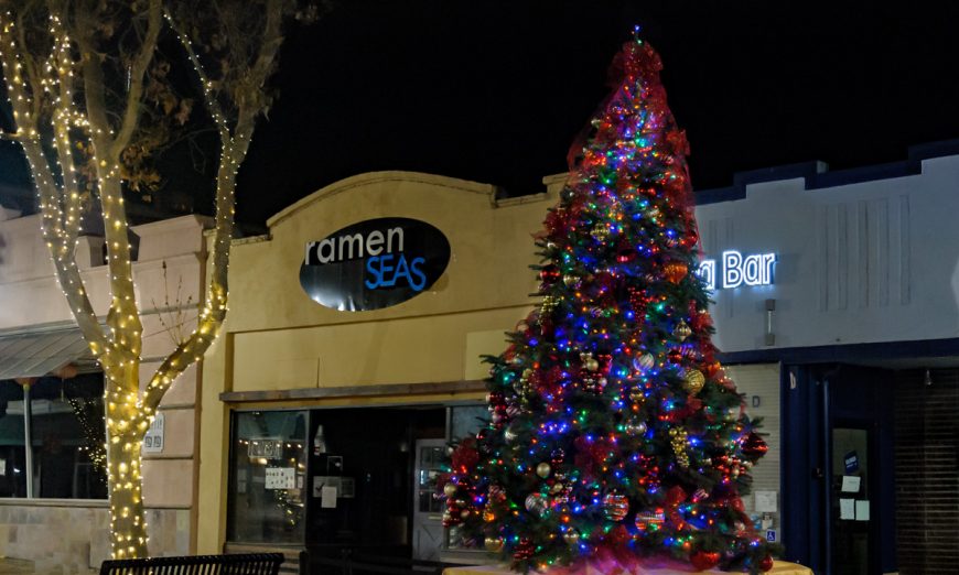 Tree Lighting events were canceled in Santa Clara and Sunnyvale but the holiday spirit is still alive. The trees are lit and on display.