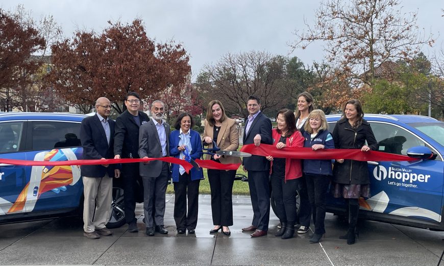 Cupertino and Santa Clara officially launched the SV Hopper, an affordable microtransit system that connects the two cities.