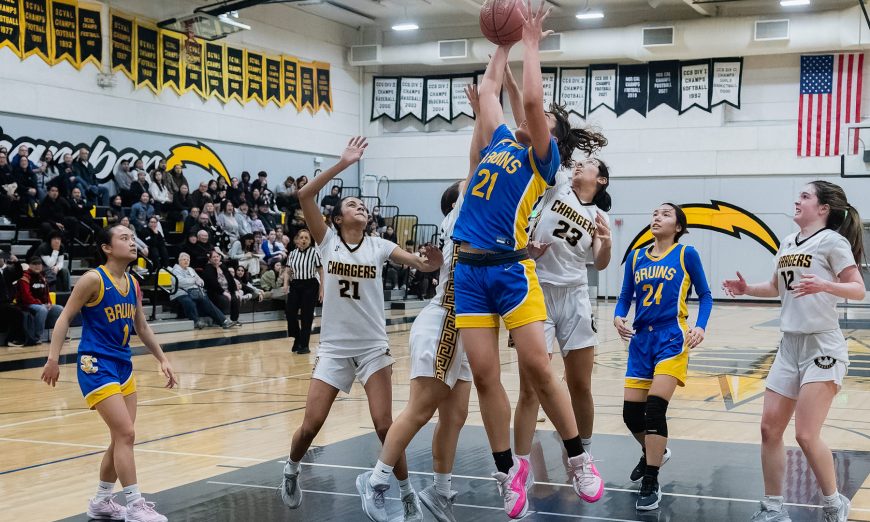 The Santa Clara Bruins beat crosstown rival the Wilcox Chargers 67-34 on Jan. 17. The Bruins worked hard to put the game out of reach early.