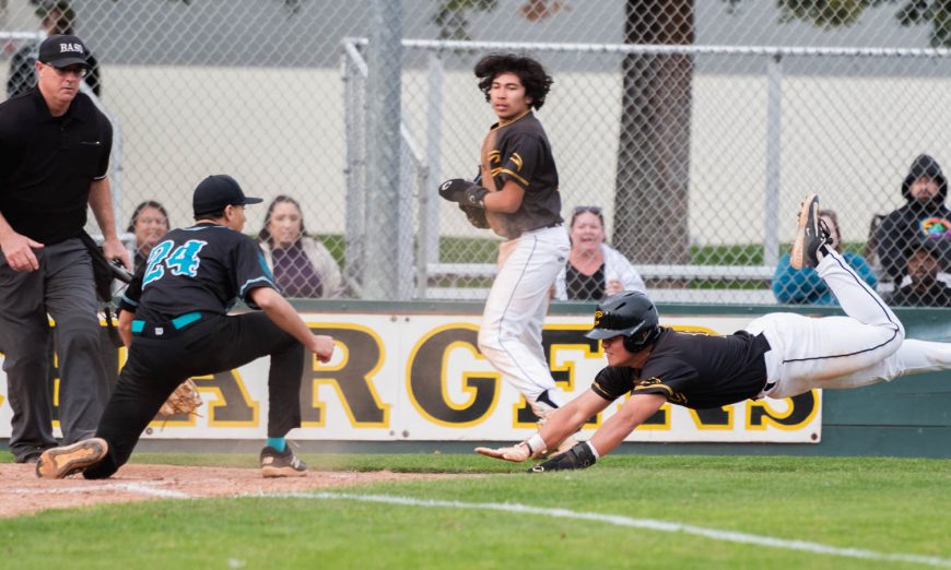 The Wilcox Chargers showed off the team's hitting, pitching and defense in a 5-1 win over the Evergreen Valley Cougars on Monday afternoon.